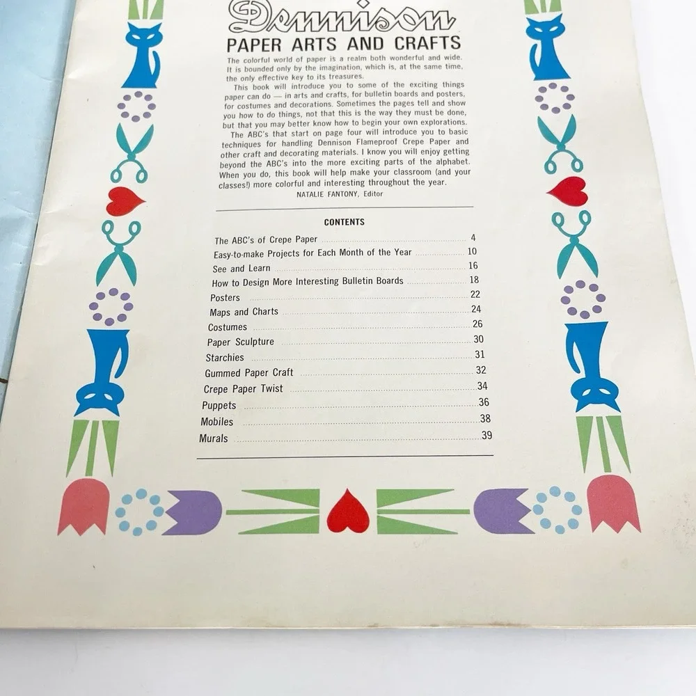 Original 1963 Dennison Paper Arts & Crafts For Teachers & Group Leaders Vintage